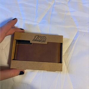 Snap-On Brown Leather Card Holder